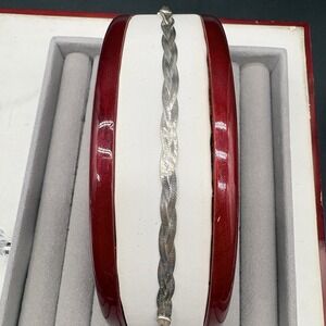 Italian Twisted Rope Sterling Silver Bracelet .925 Italy 7" 4.53g